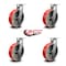 Service Caster 10 Inch Extra Heavy Duty Red Poly on Cast Iron Wheel Swivel Caster, 4PK SCC-KP92S1030-PUR-RS-4 - alternate 2